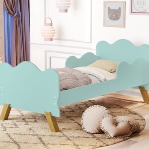 Mini cama Infantil Ángel Celeste + Colchón Densidad 20 - Imagen 2
